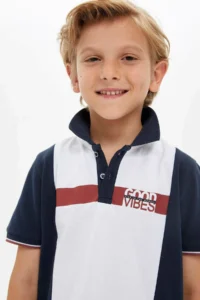 DeFacto Boy's Color Blocked Short Sleeve Polo T-Shirt - Image 4