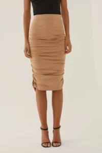 Hiccup Shirred Midi Skirt - Image 2