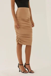 Hiccup Shirred Midi Skirt - Image 4