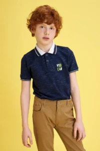 DeFacto Boys' Pique Polo Shirt Collar T-Shirt m7544A620SP