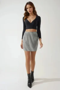 Hiccup High Waist Plaid Mini Skirt - Image 3