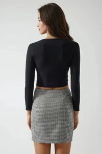 Hiccup High Waist Plaid Mini Skirt - Image 4