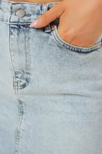 Hiccup BDART buttoned Narrow Kesim Mini Jeans Skirt - Image 6