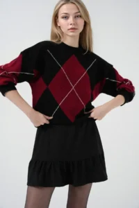 Hiccup BDART textured Mini Knitting Skirt with Drawstring Detail - Image 2