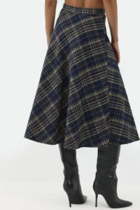 Hiccup A-Form Thick Midi Skirt - Image 2