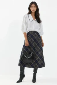 Hiccup A-Form Thick Midi Skirt - Image 7