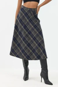 Hiccup A-Form Thick Midi Skirt - Image 8