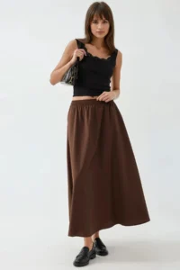 Hiccup BUSEM Pocket Detailed Elastic Midi Skirt