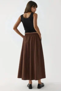 Hiccup BUSEM Pocket Detailed Elastic Midi Skirt - Image 3