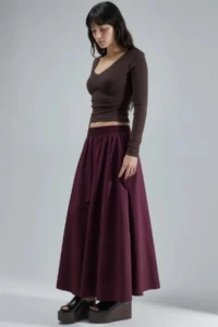 Hiccup BUSEM Pocket Detailed Elastic Midi Skirt - Image 2