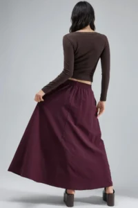 Hiccup BUSEM Pocket Detailed Elastic Midi Skirt - Image 3