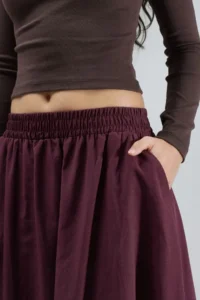 Hiccup BUSEM Pocket Detailed Elastic Midi Skirt - Image 5