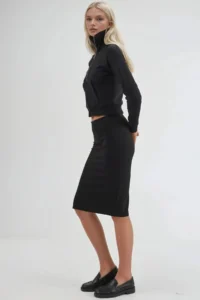 Hiccup BUSEM Flexible Waist Slit Detailed Skirt - Image 3