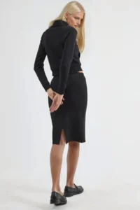 Hiccup BUSEM Flexible Waist Slit Detailed Skirt - Image 4