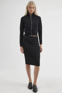 Hiccup BUSEM Flexible Waist Slit Detailed Skirt - Image 5