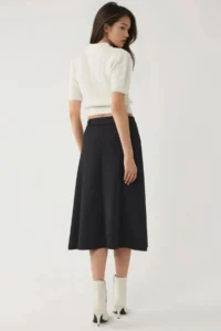 Hiccup BUSEM High Waist Belt Detailed Midi Skirt - Image 3