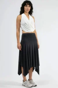 Hiccup BUSEM Soft Touch Asymmetric Midi Skirt - Image 2