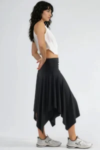 Hiccup BUSEM Soft Touch Asymmetric Midi Skirt - Image 4