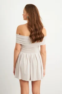 Cool & Sexy Women Stone Madonna Collar Midi Dress - Image 4