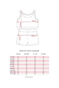 Minipodyum Girls' Printed Crop Swimsuit Bikini Set - Image 2