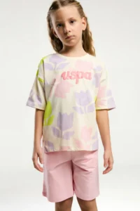 US Polo Assn. Girls' Pink Bermuda Set