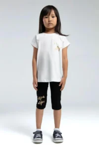 US Polo Assn. U.s. Polo Shirt US2081-4 KIZ Capri Leggings Set