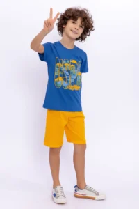 US Polo Assn. U.s. Polo Shirt Assn Boys' Blue Bermuda Set