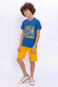 US Polo Assn. U.s. Polo Shirt Assn Boys' Blue Bermuda Set - Image 2