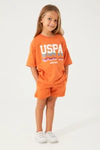 US Polo Assn. Base. Polo Shirt Us1405-g Girls' Set with Shorts