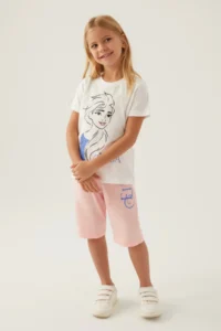 US Polo Assn. FROZEN Girls' Capri Set - Cream