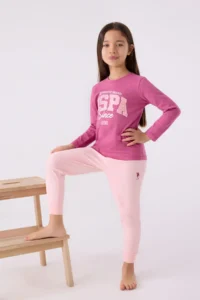 US Polo Assn. Girls' Set - Lavender