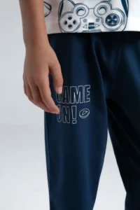 US Polo Assn. RolyPoly Boys' White Short Sleeve Pajamas Set - Image 3