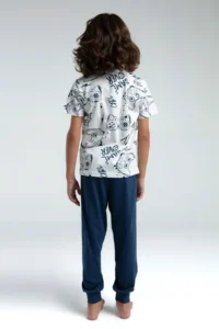 US Polo Assn. RolyPoly Boys' White Short Sleeve Pajamas Set - Image 4