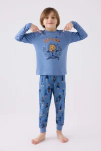 US Polo Assn. Rolypoly Boys' Blue Long Sleeve Pajamas Set