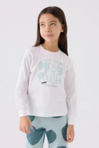 US Polo Assn. Girls' Set - Cream WATER GREEN - Image 2