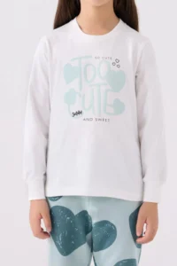US Polo Assn. Girls' Set - Cream WATER GREEN - Image 4