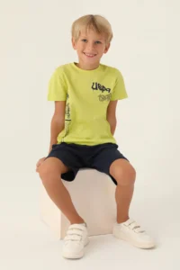 US Polo Assn. U.s. Polo Shirt Assn Boys' Green Bermuda Set - Image 2