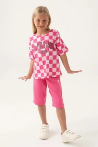 US Polo Assn. KIZ GARSON Capri Set - Dusty Pink - Image 2