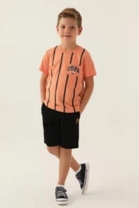 US Polo Assn. Boys' Navy Blue Bermuda Set