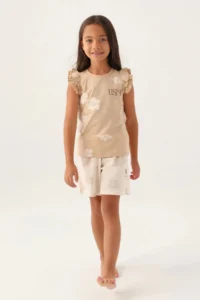US Polo Assn. Girl Waitress Shorts Set - Beige