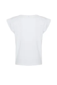 TRENDYOLMİLLA White Rib Detailed Moon Arm Basic Knitting T-Shirt - Image 7