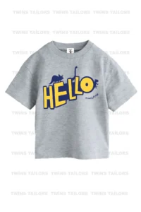twins tailors Football And Astronaut Printed 3-Pack Unisex Navy Blue-Grey-Yellow Kids T-Shirt - Image 2