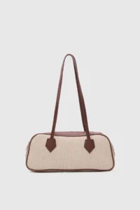 Shule Bags Boheme Wicker Baget Bag Cream