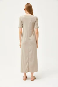 Olalook Women Stone V-neck Casual Maxi Dress - Image 6