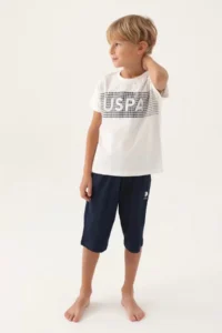 US Polo Assn. Boys' Capri Set - Cream