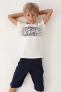 US Polo Assn. Boys' Capri Set - Cream - Image 3