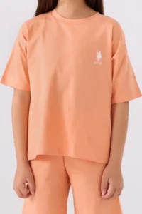 US Polo Assn. U.s. Polo Shirt Assn Girls' Brown Bermuda Set - Image 4