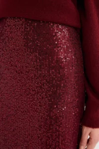 DeFacto A Cut Normal Waist Sequined Fabric Maxi Skirt - Image 5