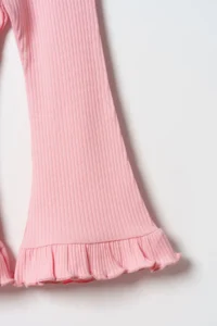 Minipodyum Girls' Frilly flared leg Leggings - Image 3