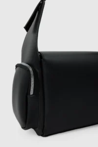 Shule Bags Barenia Retro Crossbody Bag Black - Image 4